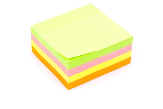 Sticky Notes Cube isolated on a white background