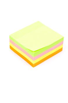 Sticky Notes Cube isolated on a white background