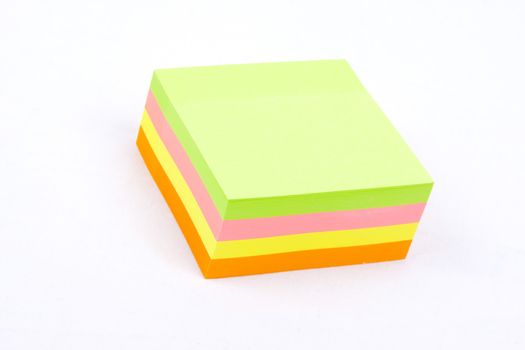 Sticky Notes Cube isolated on a white background