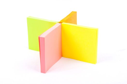 Sticky Notes Cube isolated on a white background