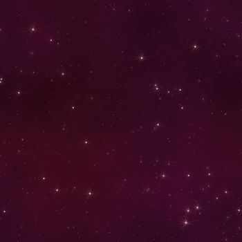 Seamless render of red sky with stars