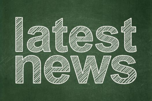 News concept: text Latest News on Green chalkboard background, 3d render