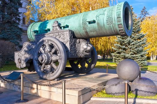 Tsar-pushka (King-cannon) in Moscow Kremlin. Russia