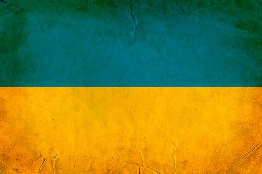 Vintage National flag of Ukraine
