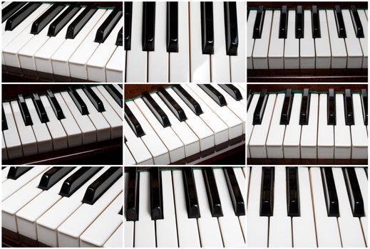 Beautiful close up photos of piano keys