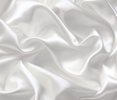 Smooth elegant white silk can use as wedding background 