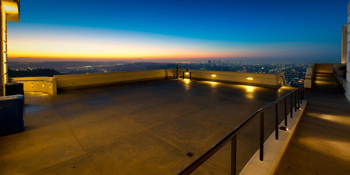 City of Los Angeles as seen from the Griffith Observatory at dusk, Los Angeles County, California, USA