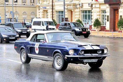 MOSCOW, RUSSIA - JUNE 3: American motor car Shelby Mustang competes at the annual L.U.C. Chopard Classic Weekend Rally on June 3, 2012 in Moscow, Russia.