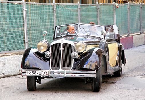 MOSCOW, RUSSIA - JUNE 3: German motor car Horch 853 competes at the annual L.U.C. Chopard Classic Weekend Rally on June 3, 2012 in Moscow, Russia.