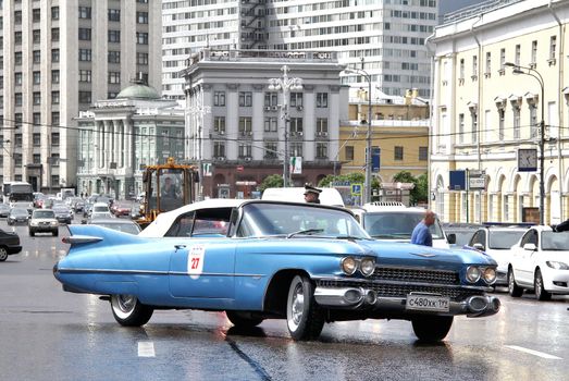 MOSCOW, RUSSIA - JUNE 3: American motor car Cadillac Eldorado competes at the annual L.U.C. Chopard Classic Weekend Rally on June 3, 2012 in Moscow, Russia.