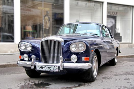 MOSCOW, RUSSIA - JUNE 3: English motor car Bentley S3 Continental competes at the annual L.U.C. Chopard Classic Weekend Rally on June 3, 2012 in Moscow, Russia.