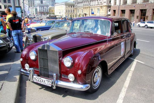 MOSCOW, RUSSIA - JUNE 2: English motor car Rolls-Royce Phantom competes at the annual L.U.C. Chopard Classic Weekend Rally on June 2, 2013 in Moscow, Russia.