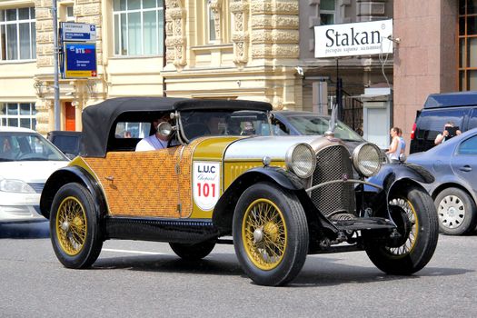 MOSCOW, RUSSIA - JUNE 2: French motor car Avions Voisin competes at the annual L.U.C. Chopard Classic Weekend Rally on June 2, 2013 in Moscow, Russia.