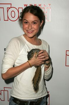 Alexa Vega and pet squirrel at the In Touch Presents Pets And Their Stars Party, Cabana Club, Hollywood, CA 09-21-05