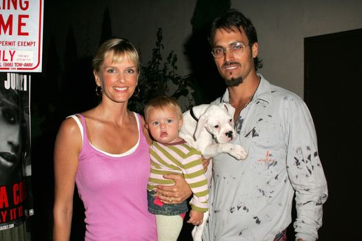 Kylie Bax with daughter Lito and husband Spiros Poros
at the In Touch Presents Pets And Their Stars Party, Cabana Club, Hollywood, CA 09-21-05
