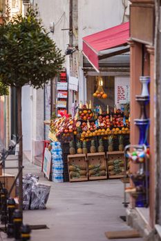 Fruit Stand in the Galata Neighborhood of Istanbul