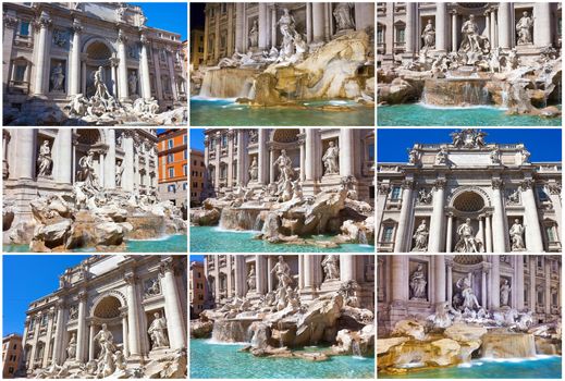 Fountain di Trevi - most famous fountain in Rome, Italy