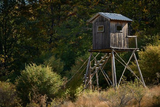 Shooting lodge in forest of ventral bulgaria