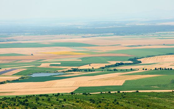 Summer landscape from the Thracian valley region, South Bulgaria, near the town of Yambol