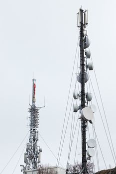 Communication, tv and Internet receivers and transmitters on large antennas