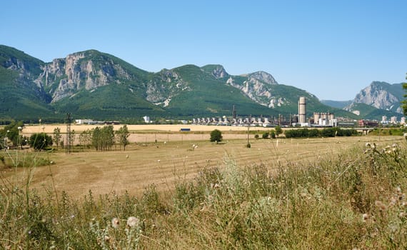 Abandoned chemical plant from the socialism era in North Bulgaria near Vratsa town