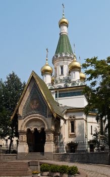 The Russian church in the centre of Sofia city, capital of Bulgaria