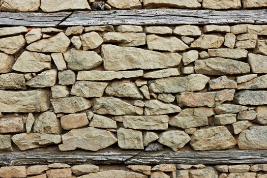 Ancient flint and stone wall from the village of Zheravna, Bulgaria