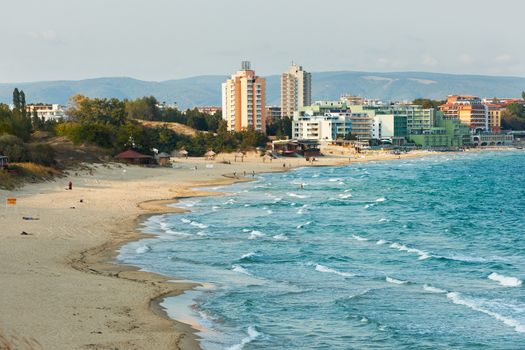 The South beach of Nessebar Black sea resort Bulgaria