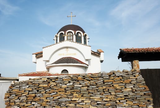 Exterior of the Orthodox church in Orizare village, Bulgaria, Eastern Europe