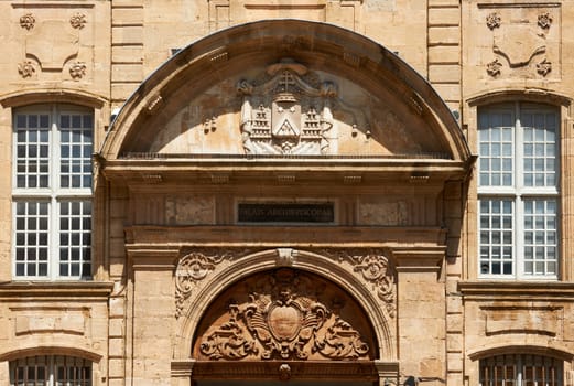 Architecture detail from ancient buildings in Aix en Provence, France