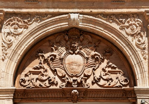 Architecture detail from ancient buildings in Aix en Provence, France