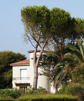 Typical Provence style sea-side villa in the Mediterranean sea region of South France