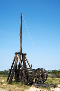 Working replica of a mediaval catapult battle machine