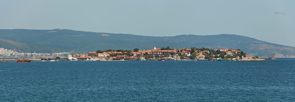 Panorama of the ancient Nessebar town in Bulgaria