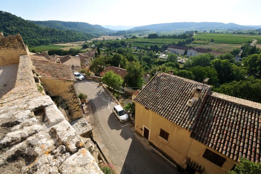 French provence landscape, view fron the Ansouis fortress