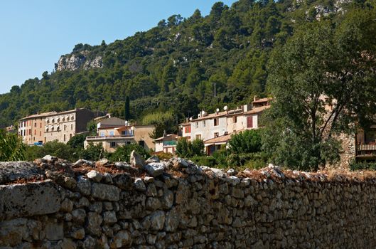 View fron village of Vauvenargues, Provence region, France