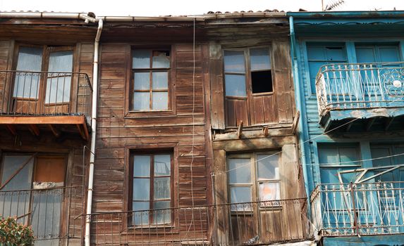 Old wooden traditional house in Edirne town, Turkey