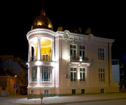 The building of city library of Sliven, Bulgaria