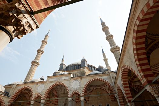Inner yard of Selimie mosque in Edirne, Turkey