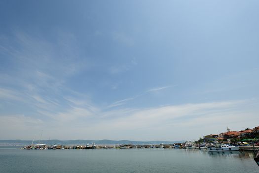 The north quay of ancient Nessebar town, Bulgaria