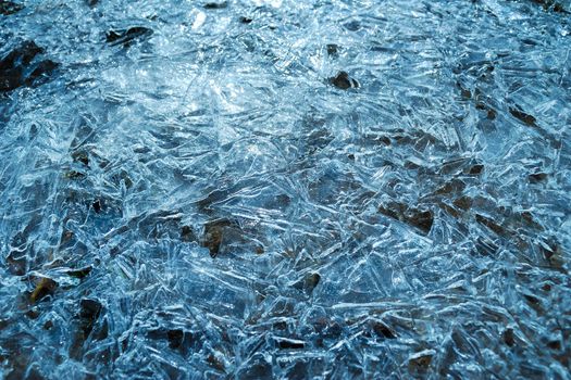 Crystals of blue ice