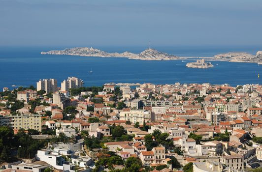Part of Marseille and the If castle