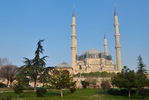 Biggest Turkey mosque Selimiye in Edirne town