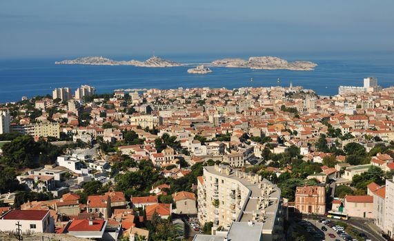 Marseille with the islands and Iv castle