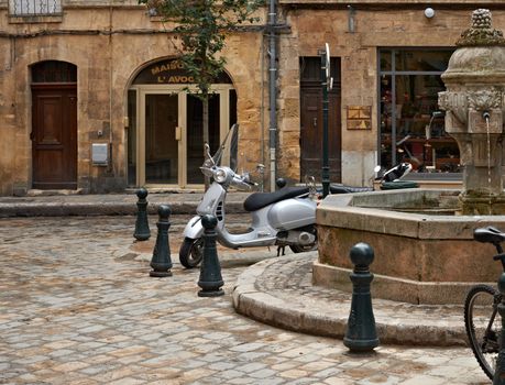 Sunday calmness in the old center of Aix en Provence, France