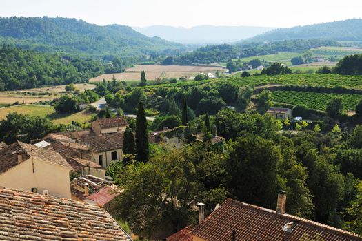 Rural landscape from French Provence in summer season