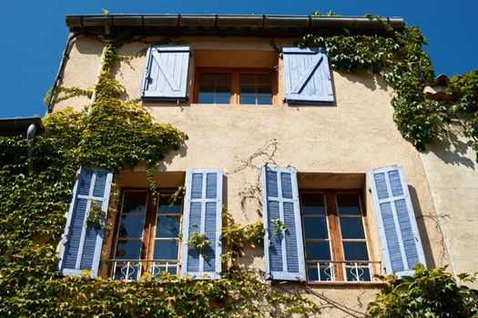 Typical French Provence house in village of Vauvenargues, near Aix en Provence