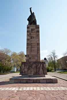 Monument in the centre of Chirpan town, Bulgaria