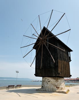 Old wind-mill in Nessebar, Bulgaria
