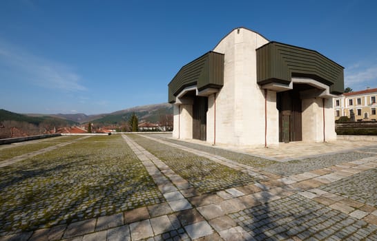 The Pantheon of George Rakovski in the center of the mountain town of Kotel, Bulgaria